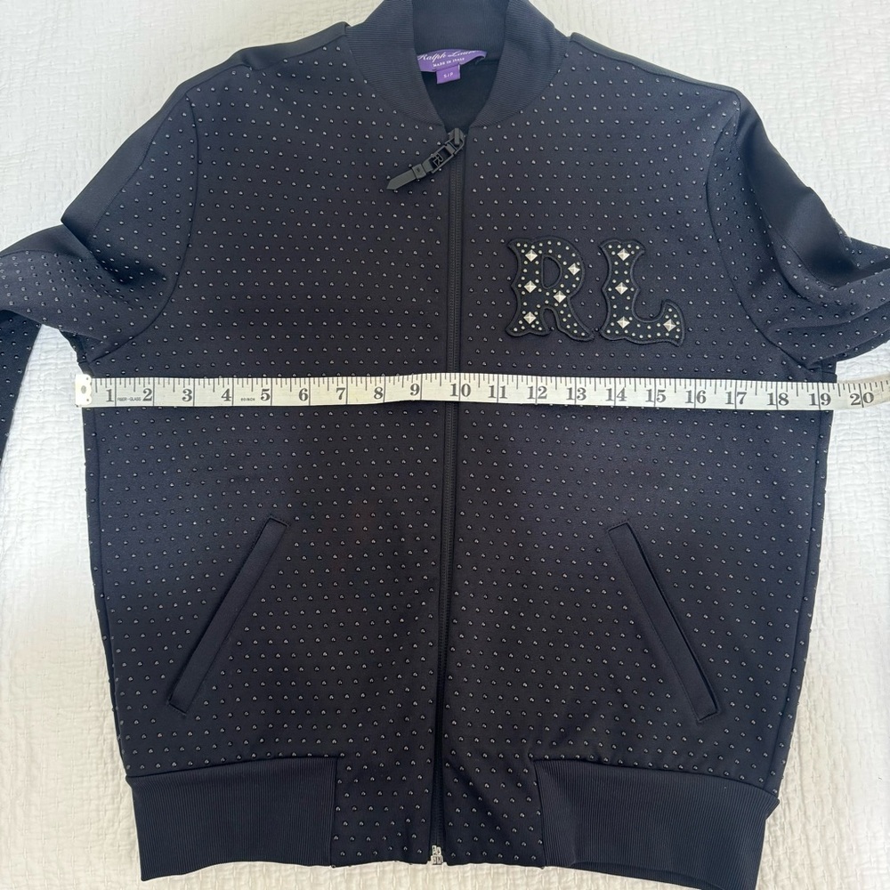 Ralph Lauren Black Studded Jacket. Size S - Picture 5 of 8